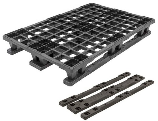 KIT lehké plastové palety 800 x 1200 + ližiny